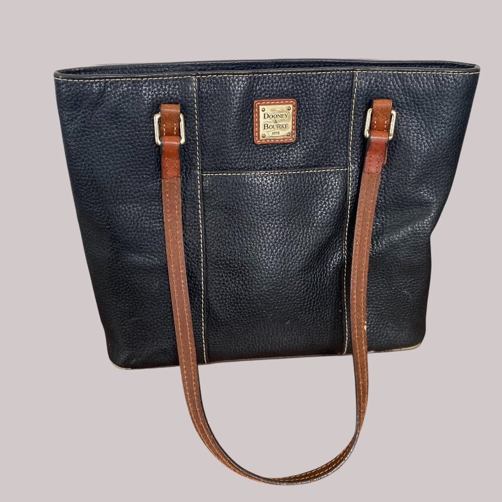 Dooney & Bourke Black Pebble Leather Tote